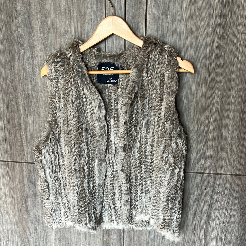 525 America Gray Fur Vest
